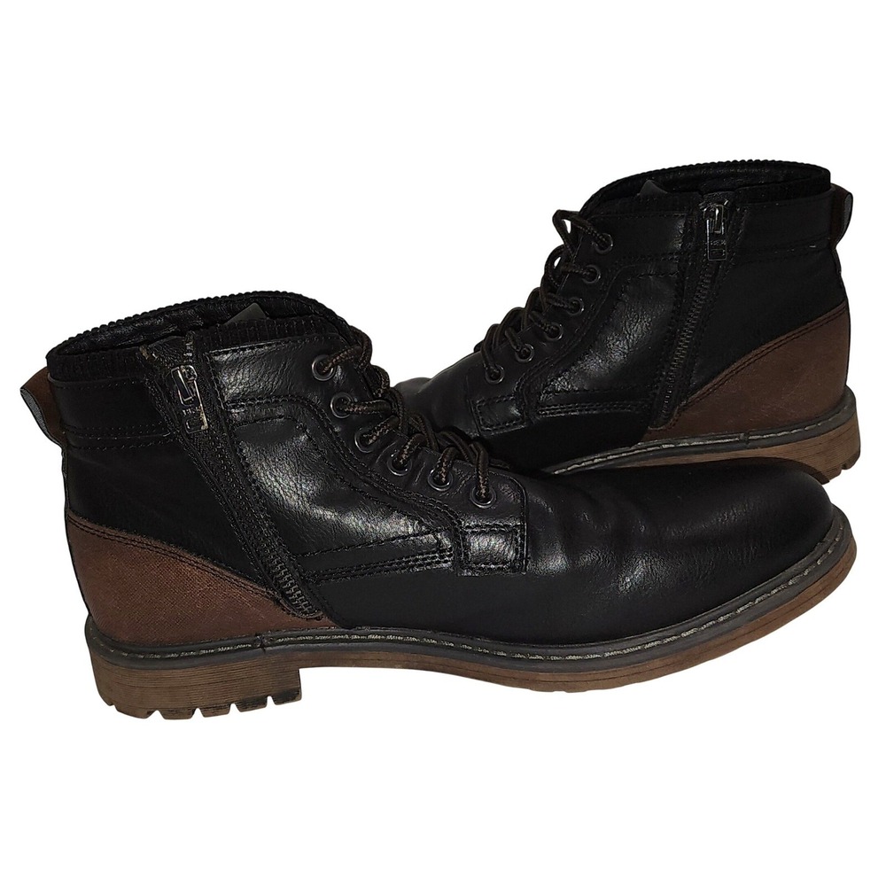 BKE Men's Beau Ankle Boots Lace Up Side Zip Casual Fashion Boots US 10